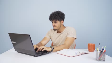 Man-closing-laptop-with-angry-expression.